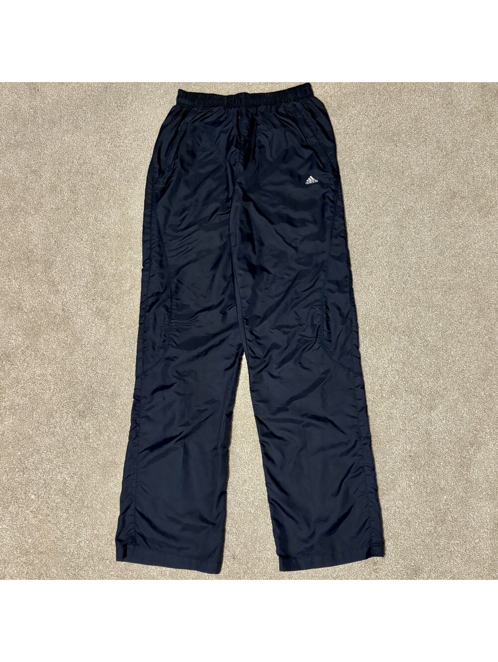 VTG Adidas Wide Leg Track Pants Mens S Team Performance Navy Blue -boy XXL/men S